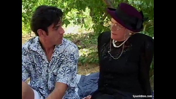 Granny fucked hard outdoor