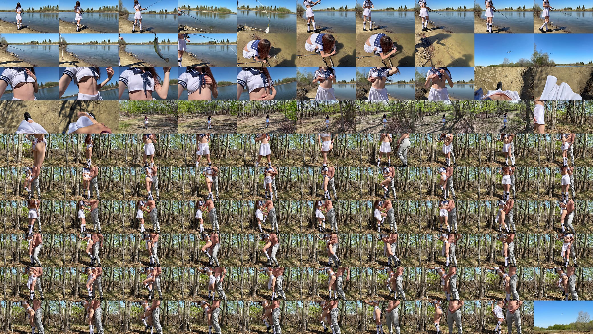 Young angler girl went to fish after school 预览图