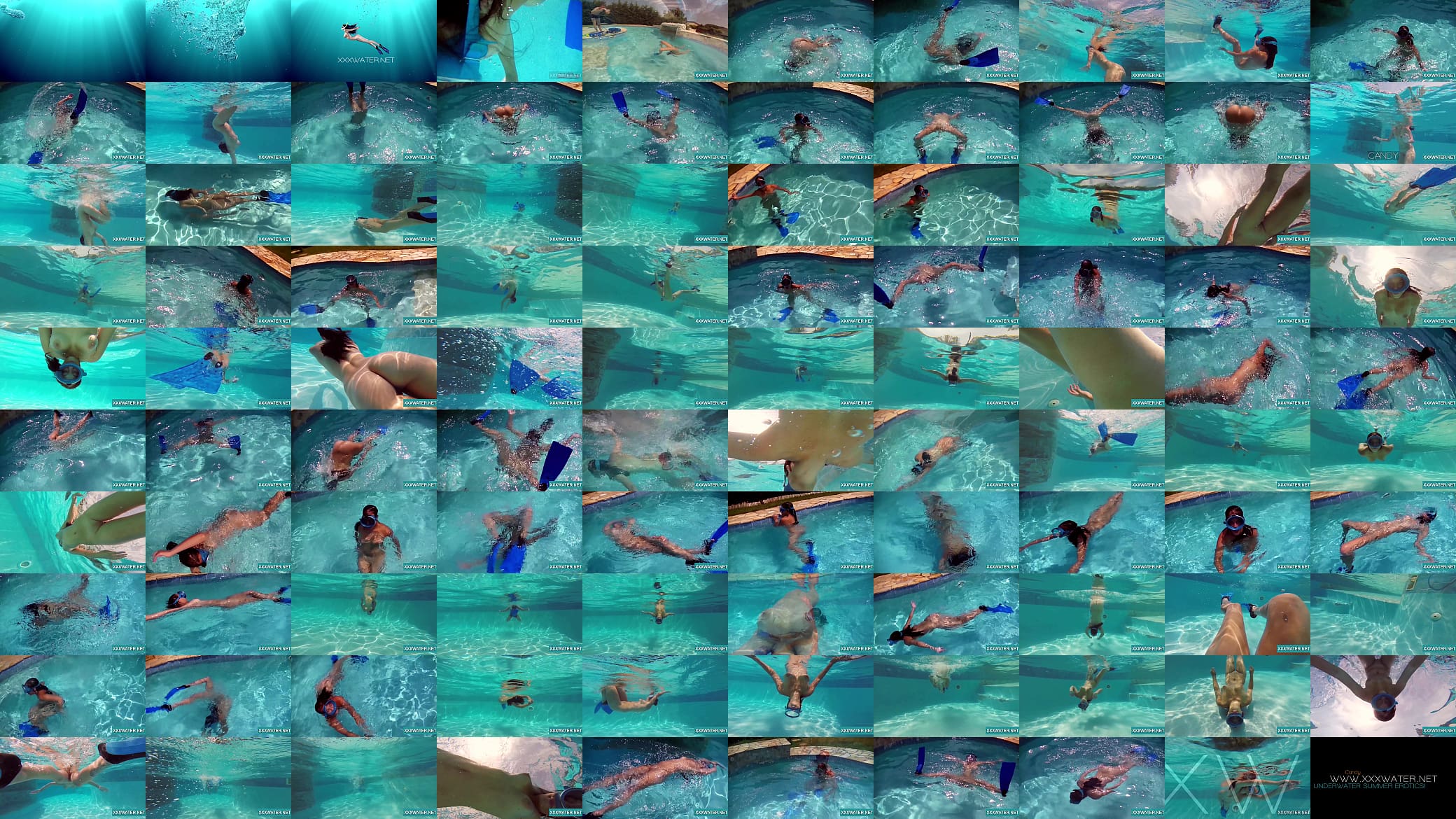Hot brunette slut Candy swims underwater 预览图