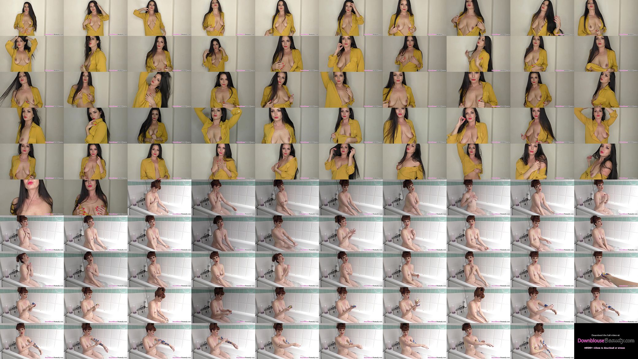 Hot brunette with long hair dancing for followers 预览图