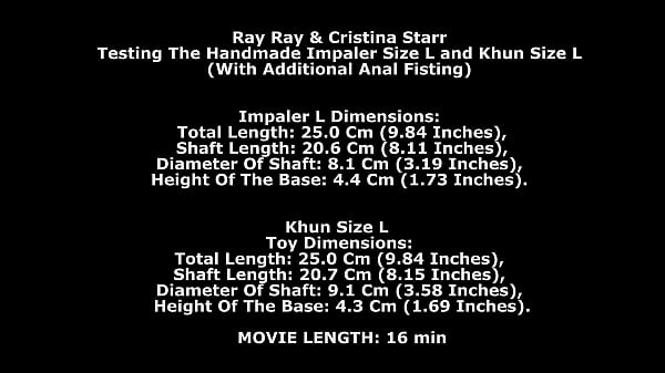 Ray Ray & Cristina Starr Testing The Handmade Impaler Size L and Khun Size L (With Additional Anal Fisting) TWT335