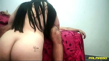 Hidden camera sex with a whore, fat woman with a big ass fucks a client when her husband is not at home