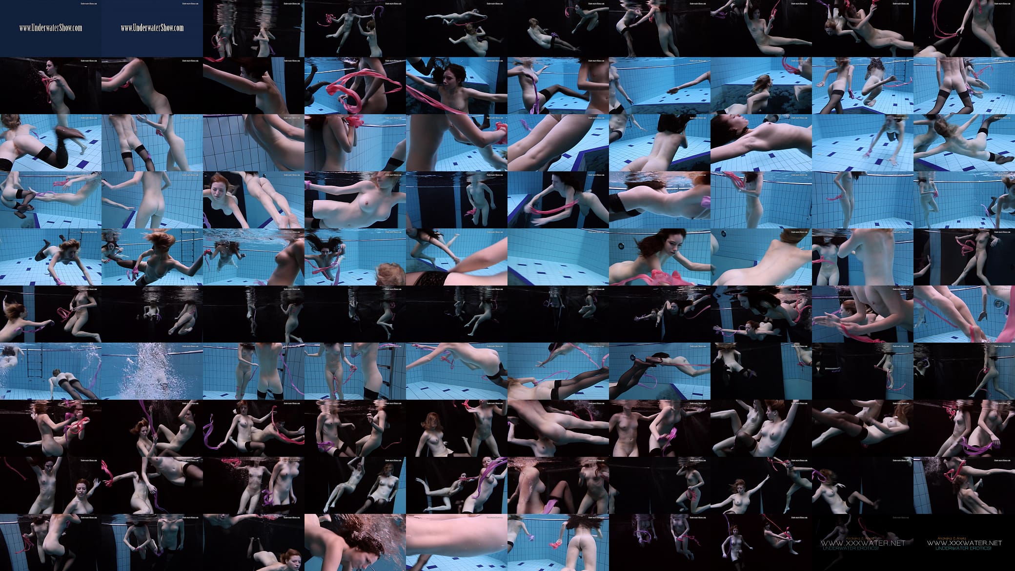 Andrejka and Aneta swim naked in the swimming pool 预览图