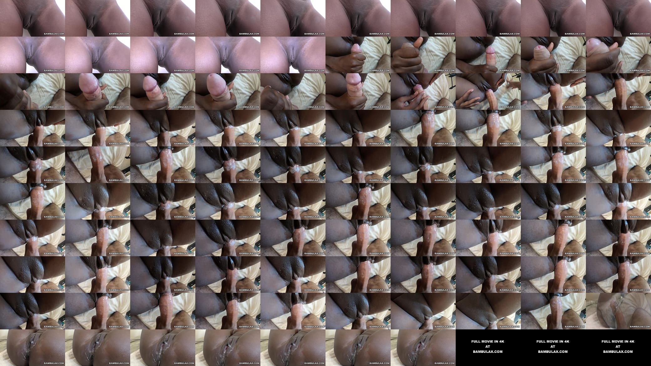 Creamy black pussy gets fucked and filled up with sperm 预览图