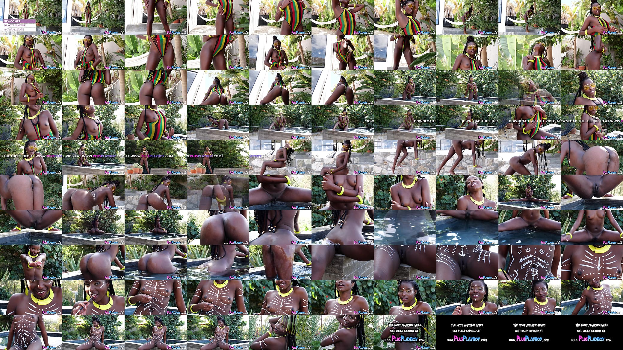 Big ass ebony girl exposing hot body while posing naked for the Playboy 预览图