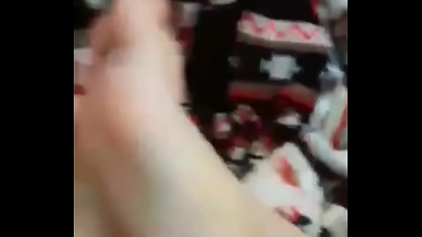 Showing the little white feet and with foot odor
