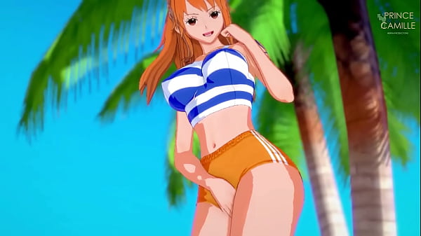 Anime girl loves to be a nudist slut