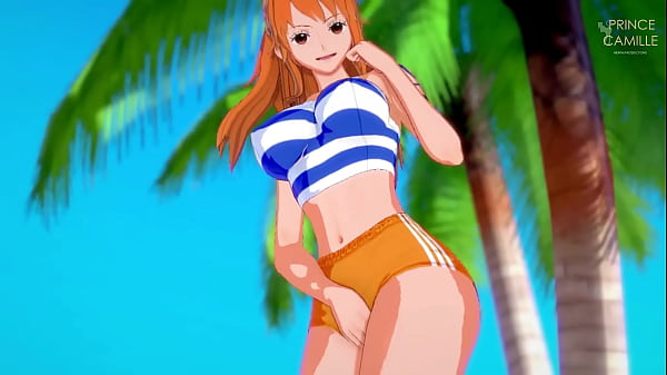 Anime girl loves to be a nudist slut