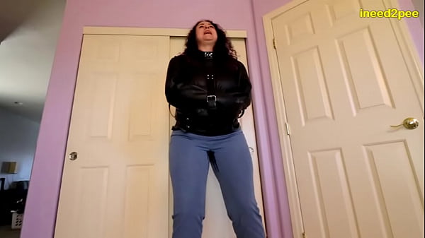 Gia Love straitjackets tight jeans wetting