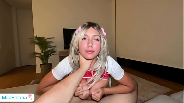 "Can I pay you with something else" INNOCENT CHEERLEADER: I made him cum TWICE, Creampied me and in Between my Tits