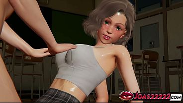 Horny College Girl Katie In Mini Skirt Gets Her Big Tits Massaged Until Moaning, Then Intense Vibrator Stimulation Of Her Tight Pussy And G-Spot Fingering Explode Into A Massive Squirt – Uncensored 3D Hentai