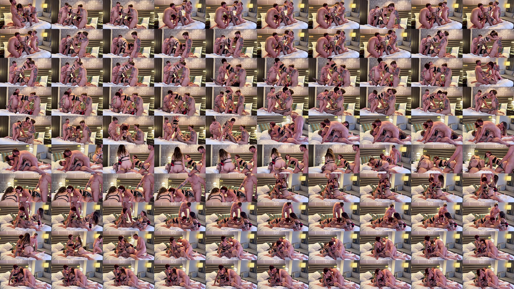 British Babe &amp; Squirty Slut Share 2 Big Dicks - DVP Foursome - Chloe Kreams, Belle O&#039;Hara, Real Life Cuck, Steve Rickz 预览图
