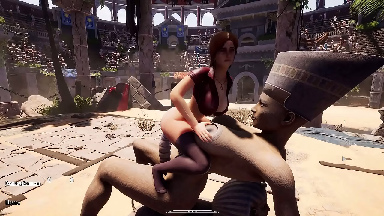 Lara Croft loves to impale her pussy on huge stone penises.