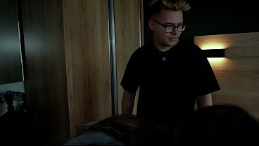 Step Mom and Step Sister Share Bed with Step Son in Wild Hotel Fuck Session