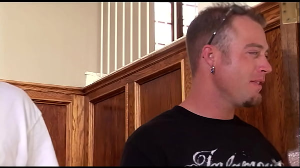 As soon as the guy played enough with them, she knelt down and began to suck his penis,...