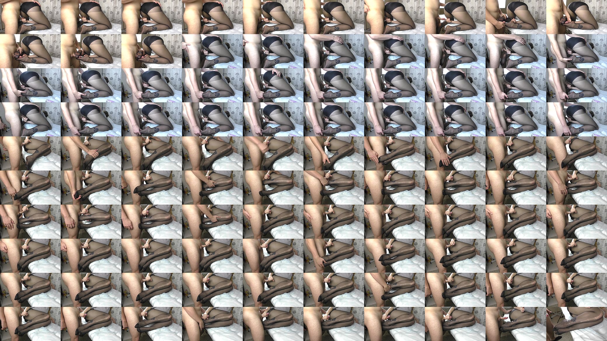 Teen Big Ass in Pantyhose Handjob and FootJob - cum on feet 预览图