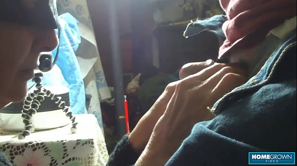 Busty granny sucks small cock and craves for a taste of cum