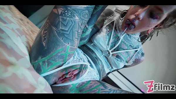 Download Video - Sexy TATTOO girl in lingerie Rough ANAL fuck