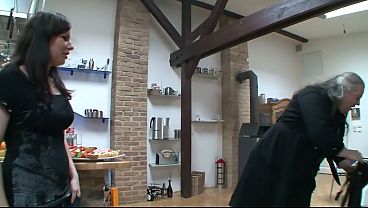 Housewife joined wild threesome BDSM, getting nipple clip and asshole candled