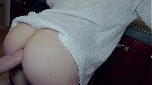 POV - He fucks my ass while I make coffee and ends with a huge cumshot in my mouth - 4K