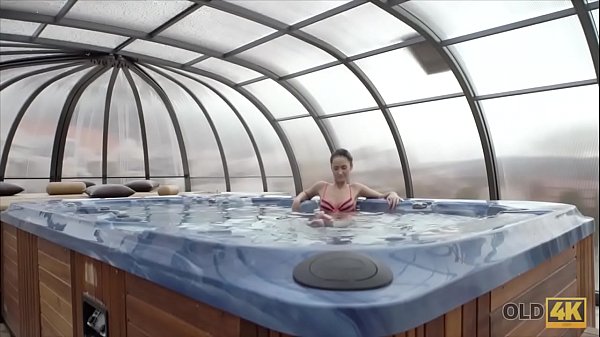 OLD4K. Tender Sex in Jacuzzi