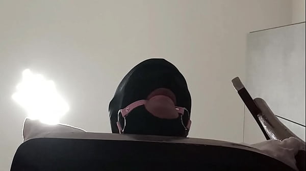 MILF's Mouth, Pussy & Ass Stuffed - Blindfolded & Ballgagged