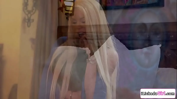 Brunette housekeeper making her big tits lesbian boss squirt