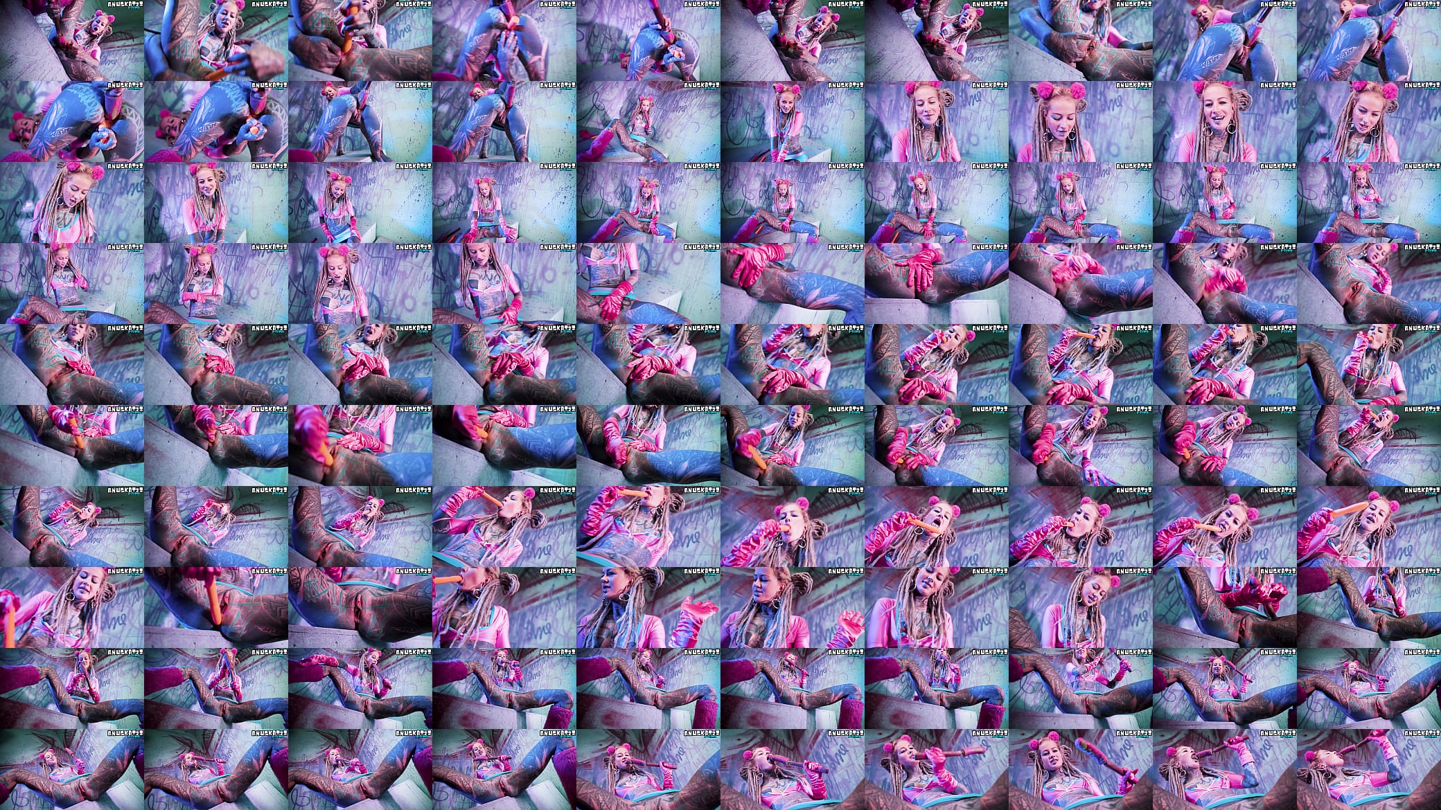 Tattoo slut solo DP with Toys, Anal Masturbation &amp; ATM 预览图