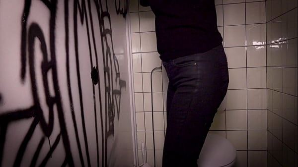 TRADITIONAL WIFE TRYES HER FIRST GLORY HOLE IN A PUBLIC TOILET