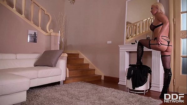 Stockings & Orgasms with Dick stiffening Blonde Barbie Sins