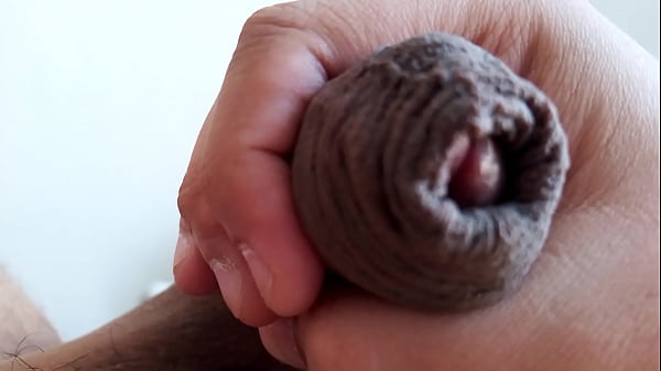 Slowly stroking my uncut cock, closeup. May 24,...