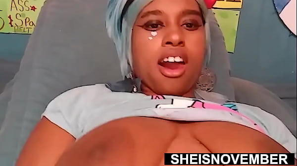 Age Play Present Wet Pussy, Sensitive Clit, And Giant Saggy Natural Titties, Thighs Spread Apart On Bed, Adorable Busty Nerdy Ebony Babe Sheisnovember Filthy Talk With Hard Nipples, Body Exposed During Taboo Fetish Erotica By Msnovember