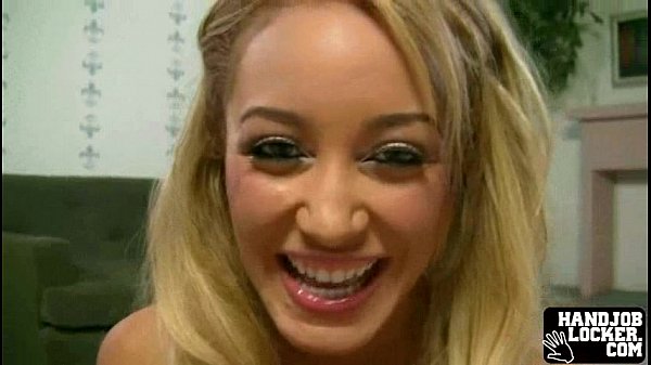 Blonde girl  enjoys tasting cock