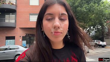 Download Video - Can you Cum on my Face on First Date&quest; - Public Cumwalk on Street
