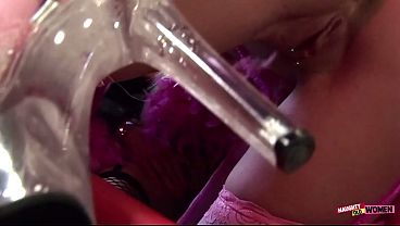 Extravagant lesbian duo with dripping ripe vaginas has all kinds of desirable sex games