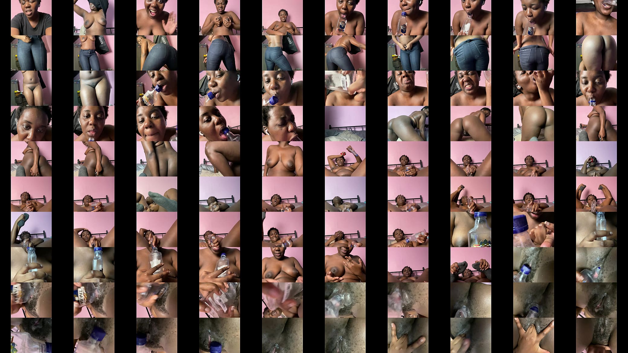 blame it on the drinks EBONY BITCH FUCK HER WET ASS PRETTY PUSSY WITH BOTTLE AND GIVES CREAMY HAPPY ENDING 预览图
