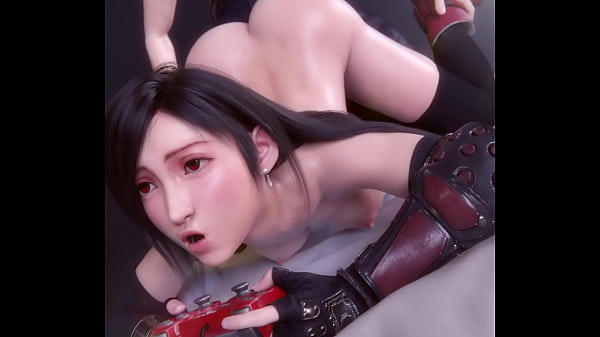 Tifa plays Final Fantasy