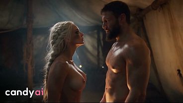 Blonde Viking Warrior Begs for Anal After Battle, Deepthroat and Facial - Candy AI