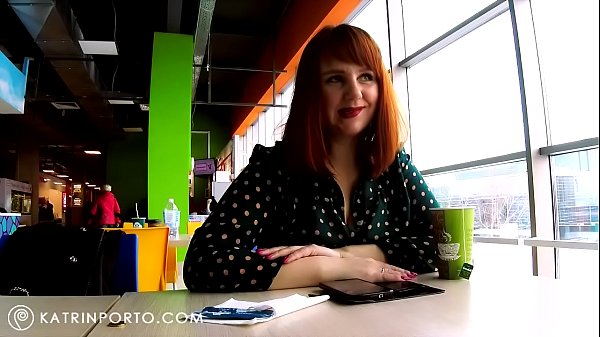 Katrin Porto - Flashing Big Tits and Hairy Pussy In The Mall
