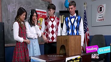 Asian Step Sisters Swap Stepbrothers And Join Our Goon Club