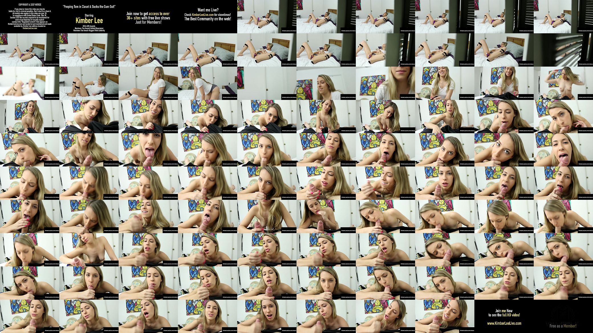 Young Masturbater Kimber Lee Sucks On Peeping Tom&#039;s Cock! 预览图