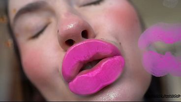 Deep Pinky Sugar Kiss   Spit Fetish Kissing