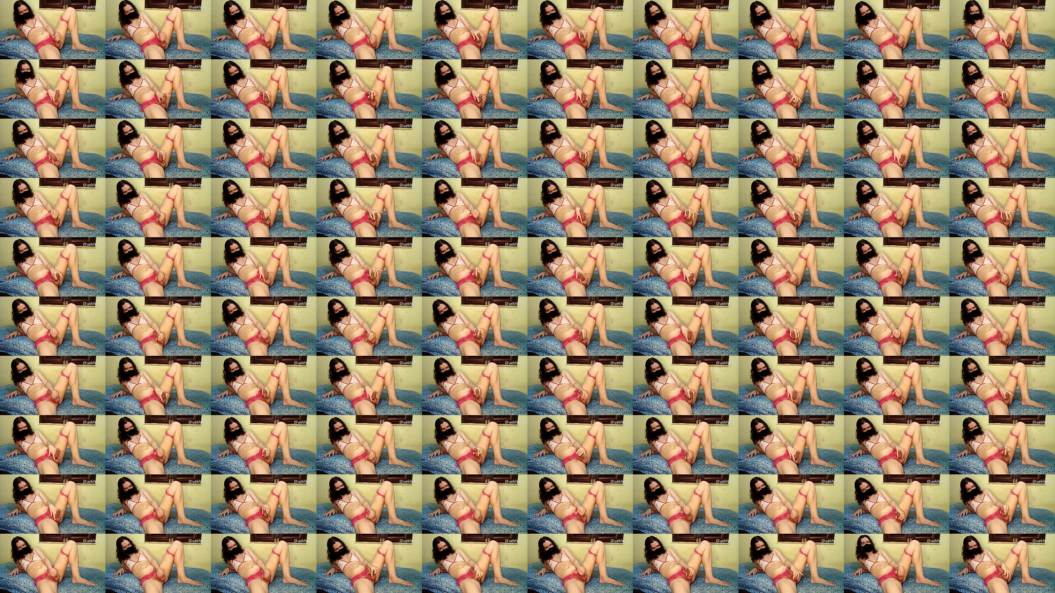 SISSY MASTURBATING ON THE BED SHOWING HIS FOOT - UEKHUI 预览图