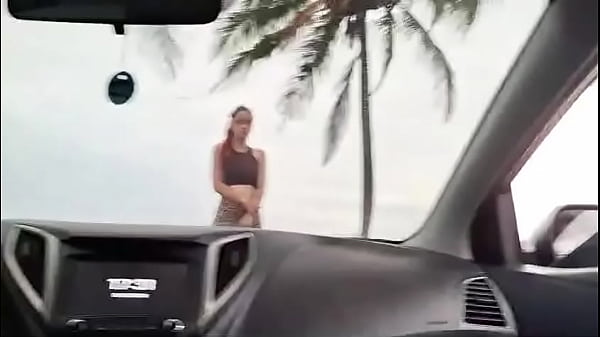 Risky masturbation in public for hottie on the street!