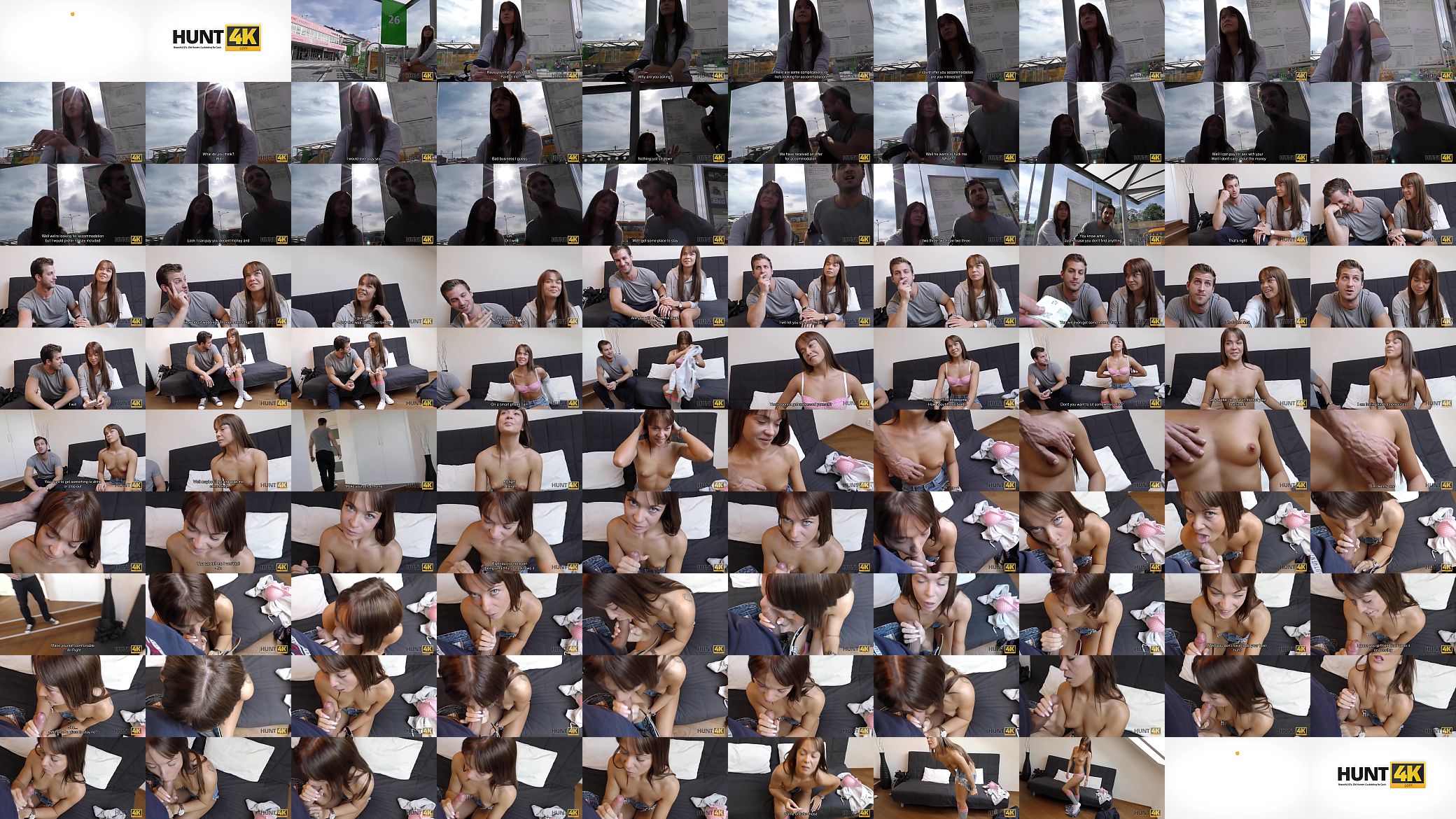 HUNT4K. Angella Christin from bus station comes to service hunter for money 预览图