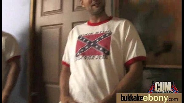Cum loving teen enjoys huge bukkake! 6