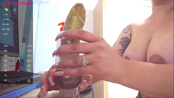 Long sexy nails on my big dildo