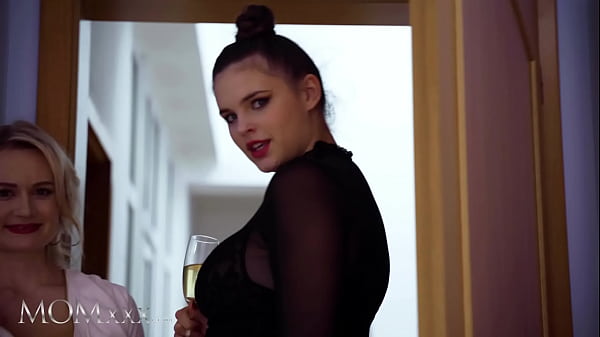 Taylee Wood and Lily Joy's Fucked FFM Threesome: Big Natural Tits Brunette and Horny Blonde MILF