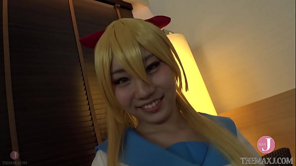[HentaiCosplay] Beautiful blonde haired cosplayer in uniform, Ichika Ayamori, gives a thick blowjob! She finishes with a hand job!