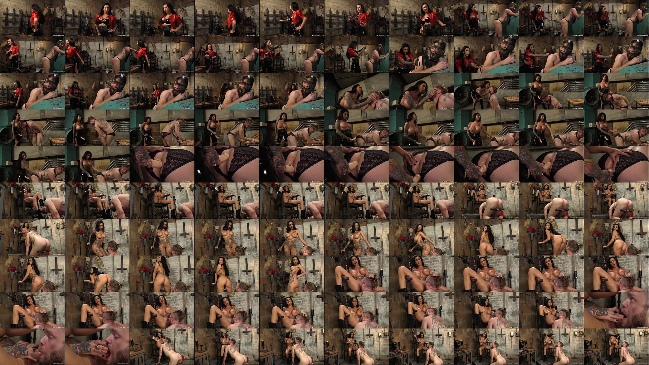 Busty tattooed mistress torments man 预览图